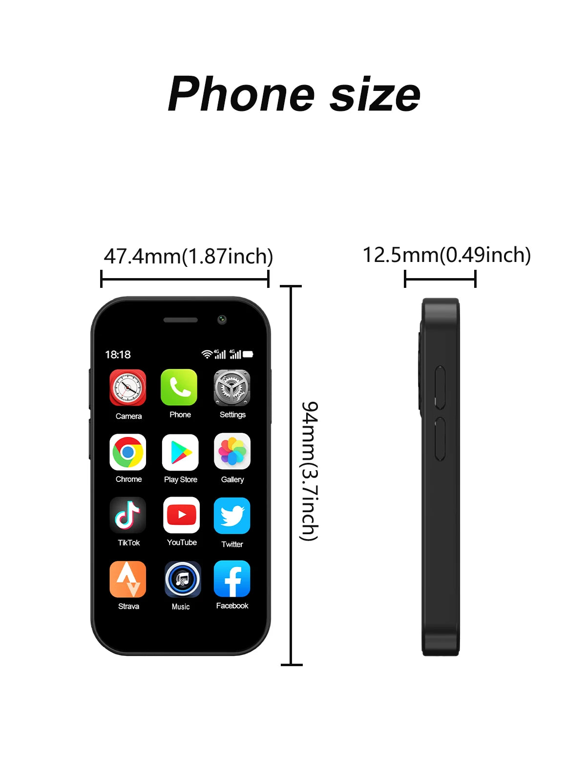 SERVO KING8000 4G Cellular Network Mini Smartphone Android 10.0 2GB+16GB 3" Display 5MP Camera Dual SIM With Play Store WhatsAPP