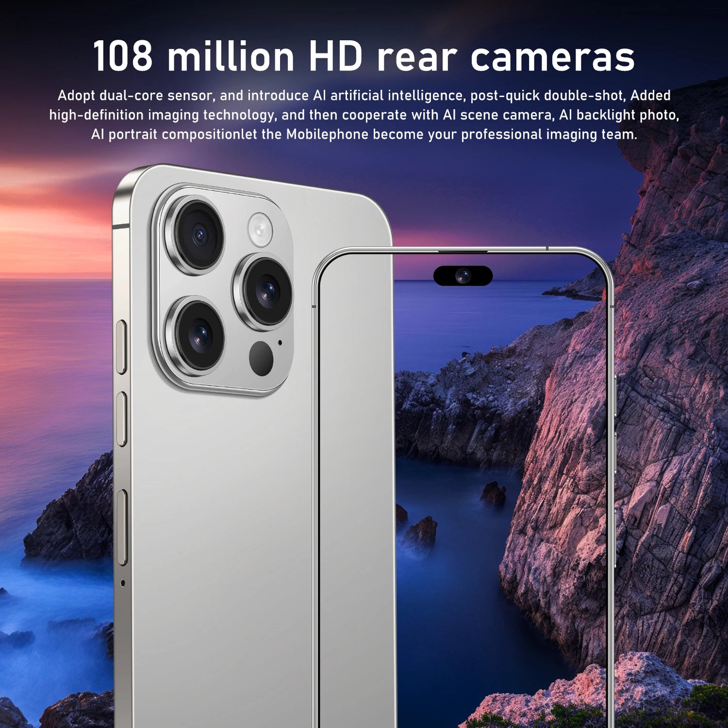 New i16 Pro Max original intelligent 5G dual card dual standby Android 14 system global version phones 8000mAh battery
