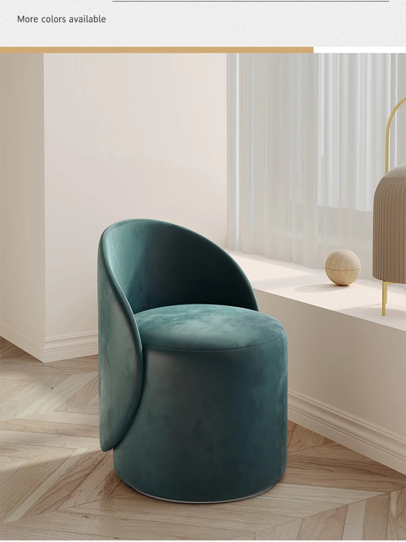 Professional Backrest Chair for Bedroom, Vanity Stool, Minimalist Makeup Seat, French Style, Home Furniture, Elegant