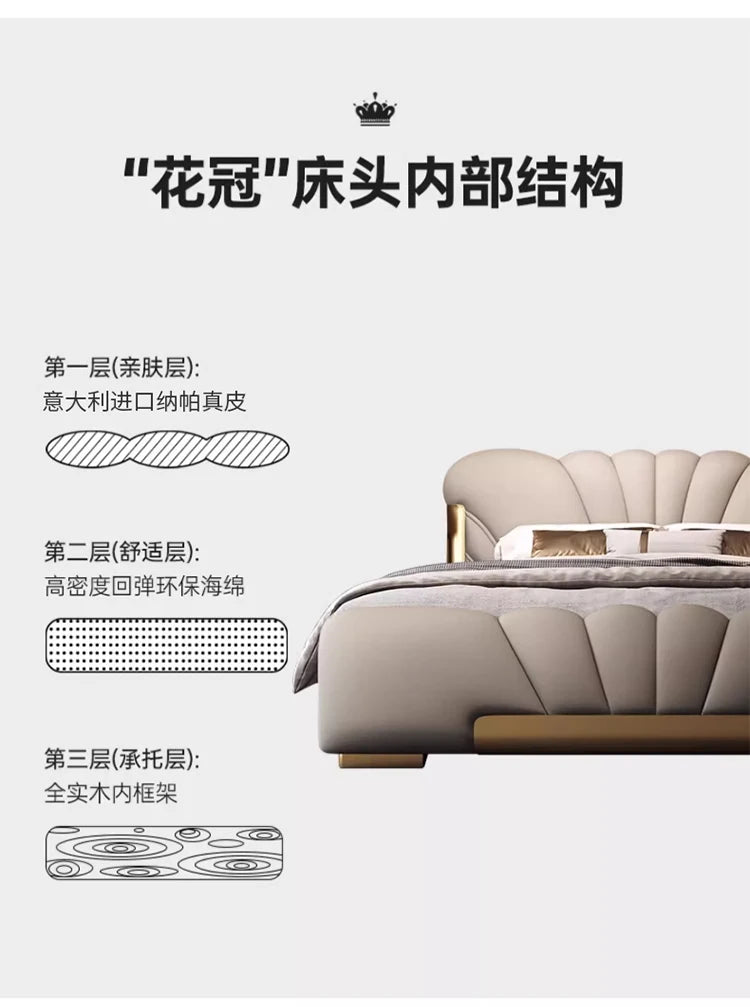 180x200cm luxury bed king size Base beds and frames living room cabinets double bed king size bed frames with head board