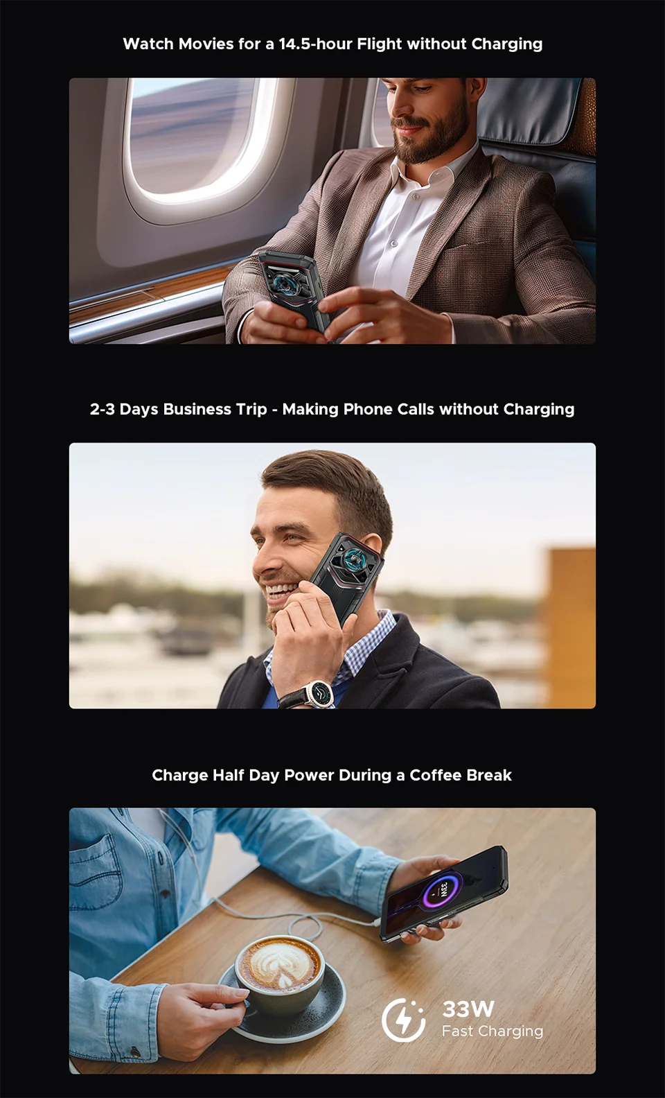 Global Version DOOGEE Blade20 Play 5G Rugged Phone 6.6” HD+ 90Hz 8GB 256GB 10300mAh Battery 50MP Camera Android 15 Mobile phone