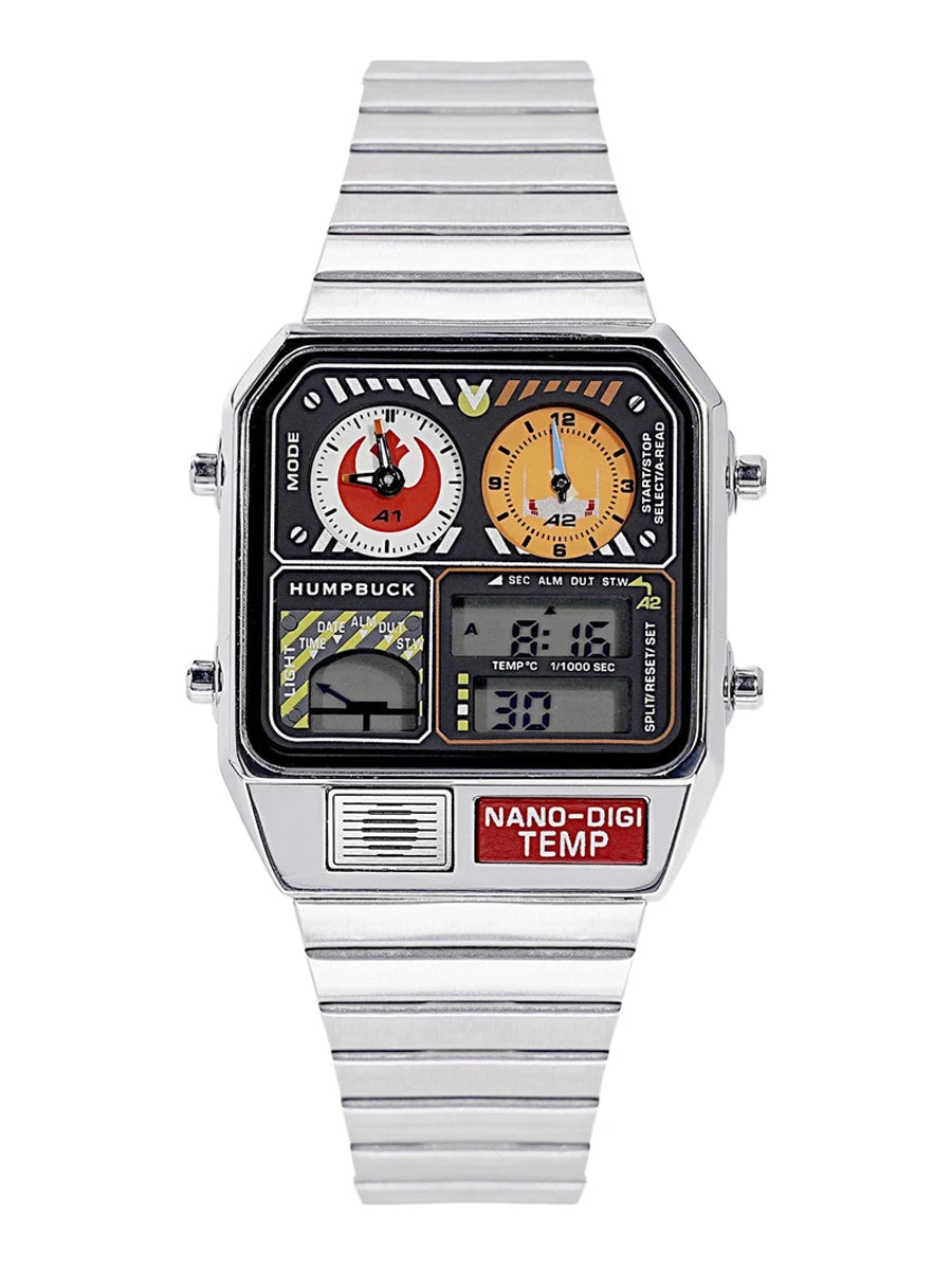 HUMPBUCK Digital Watches for Men Classic Themes Multifunctional Wristwatch with Temperature Stopwatch Dual Time and Calendar