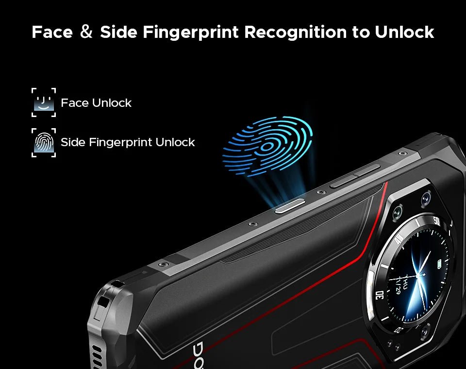 Global Version DOOGEE S119 Rugged Phone 6.72" FHD+ IPS Screen 8GB+512GB 100MP Main Camera 10200mAh battery 33W Android 14 NFC