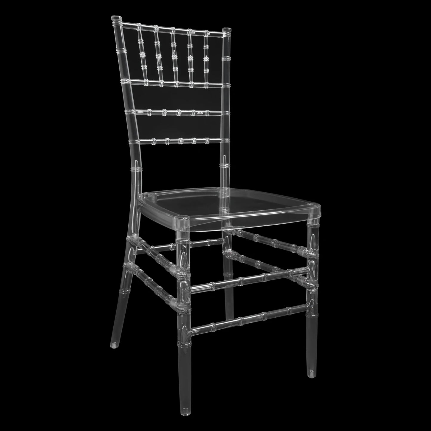 PC Stacking Chairs, 4-piece set Clear Dining Chairs, Elegant Party Event Wedding Chairs 89cm suitable for banquet halls