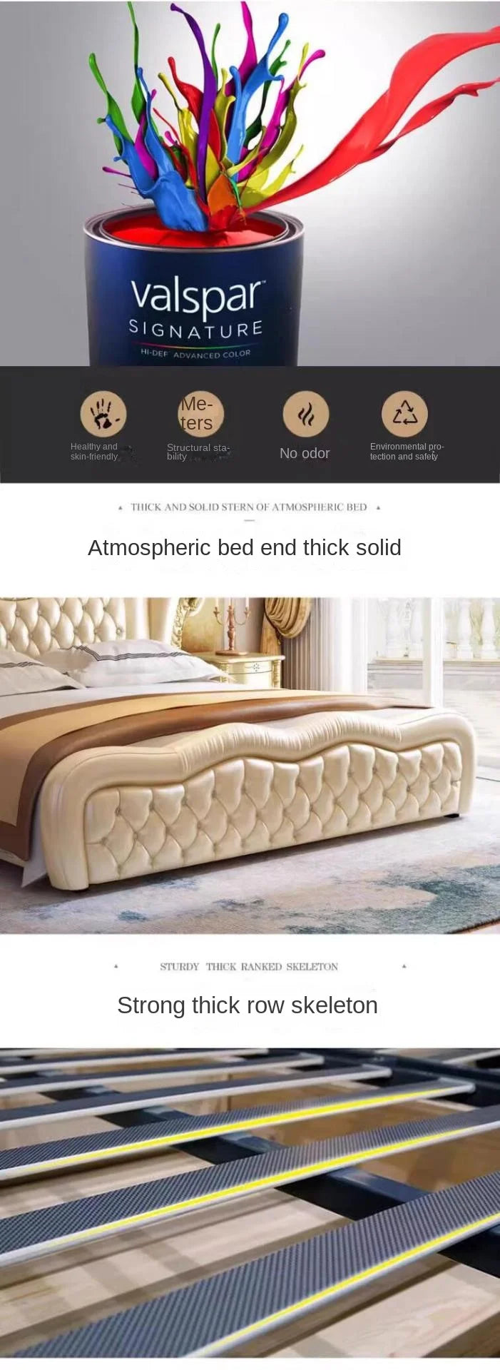 Wooden King Size Frame Double Bed Luxury Unique Twin Room European Bed Aesthetics Modern Lit 2 Personnes Home Furniture