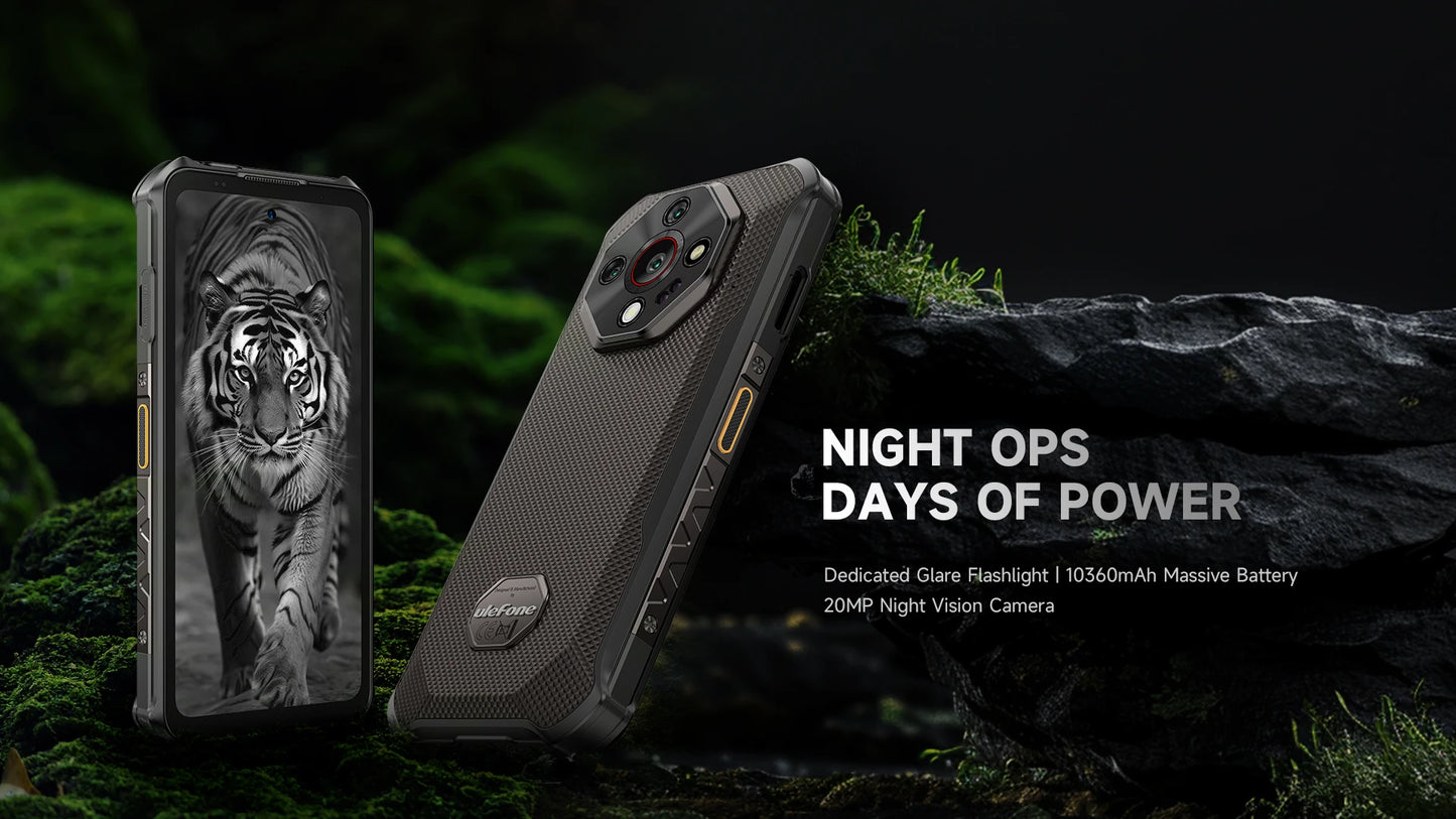 【World Premiere】Ulefone Armor X16 4G Rugged Phone 10360mAh Battery 128 GB ROM 120Hz 6.56"NFC Android 15 Smartphone Night Camera
