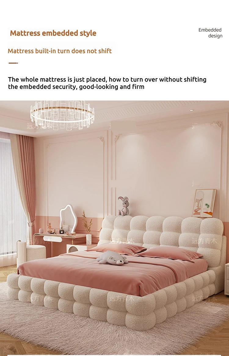 Storage Luxury Double Bed Wood Modern Loft Floor Home Double Bed Queen Girls Sleeping White Cama Box Casal Bedroom Furniture