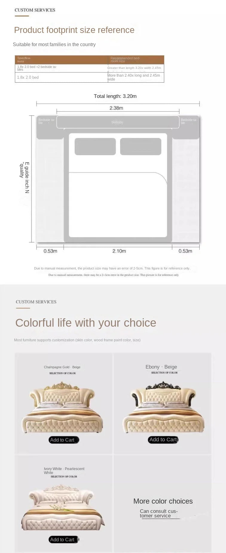 Wooden King Size Frame Double Bed Luxury Unique Twin Room European Bed Aesthetics Modern Lit 2 Personnes Home Furniture