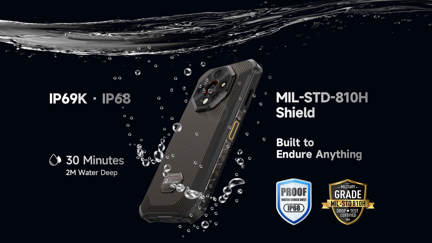 【World Premiere】Ulefone Armor X16 4G Rugged Phone 10360mAh Battery 128 GB ROM 120Hz 6.56"NFC Android 15 Smartphone Night Camera