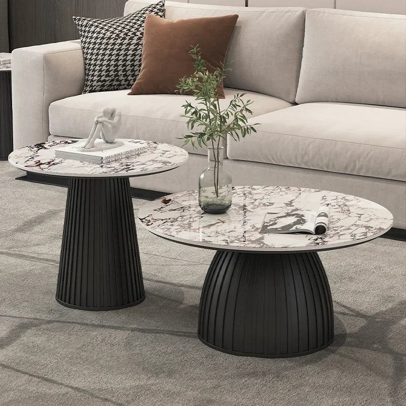 Cream Wind Rock Plate Coffee Table Living Room Small Simple Tea Table Center Modern Hallway Mesa Centro Salon Furniture Home