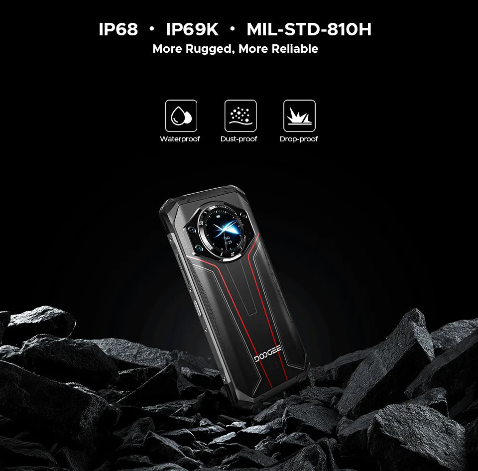 Global Version DOOGEE S119 Rugged Phone 6.72" FHD+ IPS Screen 8GB+512GB 100MP Main Camera 10200mAh battery 33W Android 14 NFC
