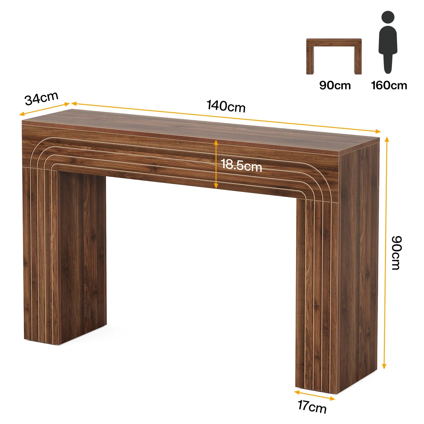 Tribesigns 63-Inch Long Console Table, Farmhouse Wooden Sofa Table Behind The Couch, Narrow Entryway Table for Entrance, Hallway