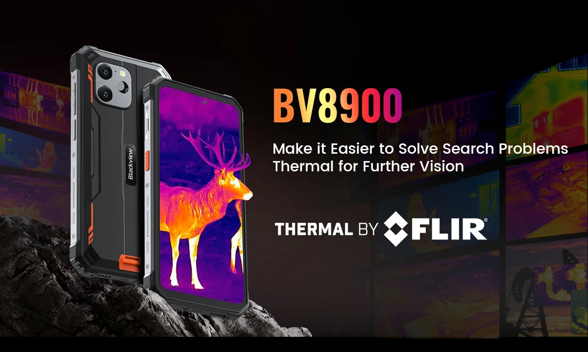 Blackview BV8900 Rugged Thermal 16GB 256GB Android 13 6.5'' Display Helio P90 10000mAh Battery