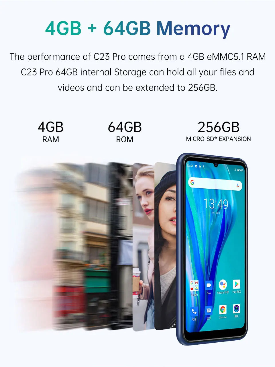 Oukitel-C23 Pro Android Smartphone, 6.53 ", 5000mAh, 4G Lte, Cheap Mobile Phone, 8pm/13PM Camera, Smart Phone