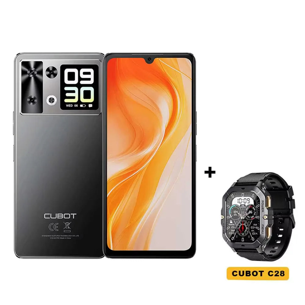 Cubot Smartphone P90,Dual Speakers,Android 15,6.88" 120Hz Display,24GB(12GB+12GB)RAM,256GB ROM,G100 Octa-core,64MP Camera,NFC