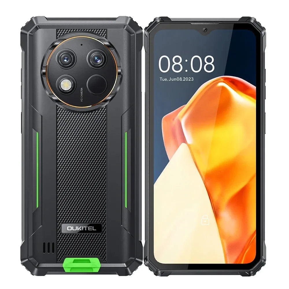 Oukitel WP28 E 4G Rugged Smartphone Android14 10600mAh Battery 4GB+64GB Mobile Phone 6.52 Inch HD+ 13MP Camera 18W Cellphone