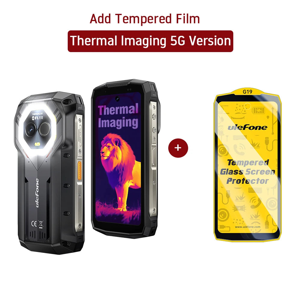 【World Premiere】Ulefone Armor Mini 20T Pro 5G 4.7" Display Rugged Phone LED Light Android 14 Smartphone 6200mAh 16GB+256GB 33W