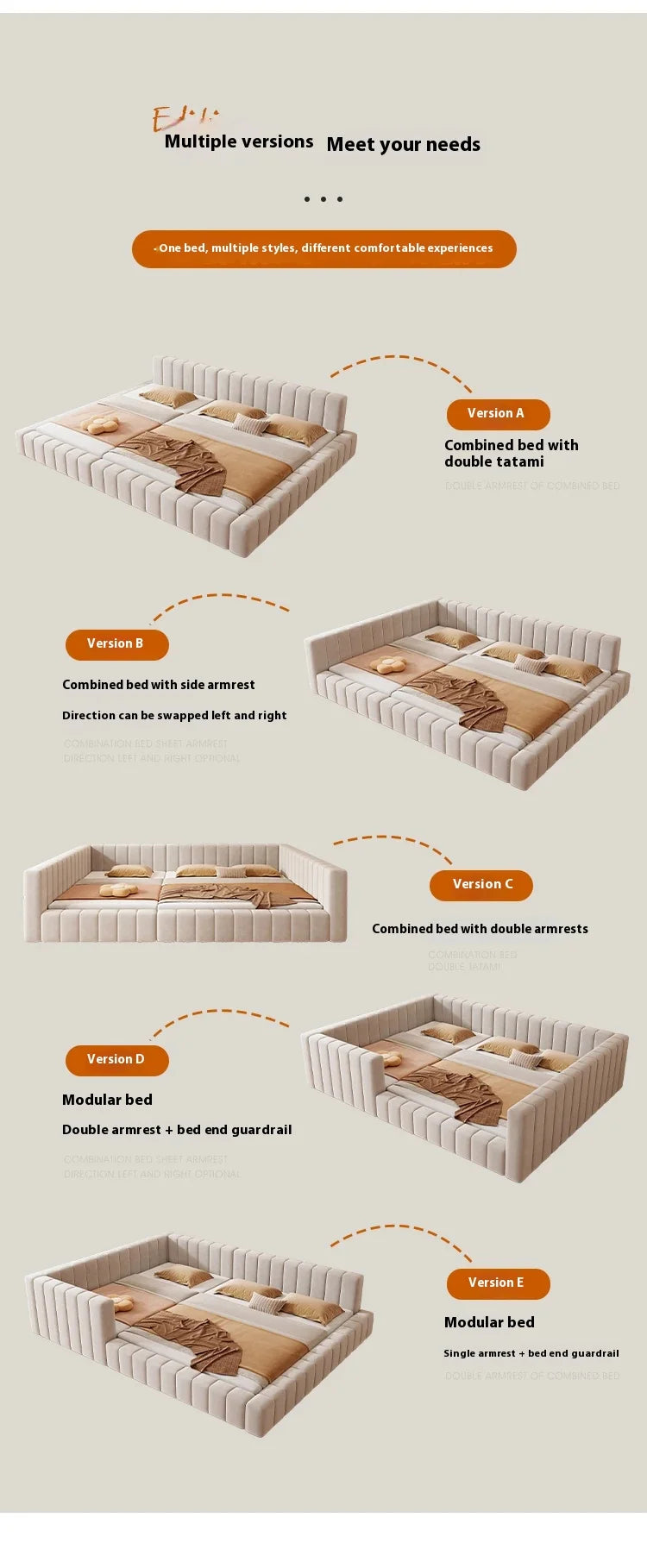 Luxury King Size Bed With Multifunctional Headboard European Design Stylish Lounge Furniture For Modern Bedroom Decor Decoration