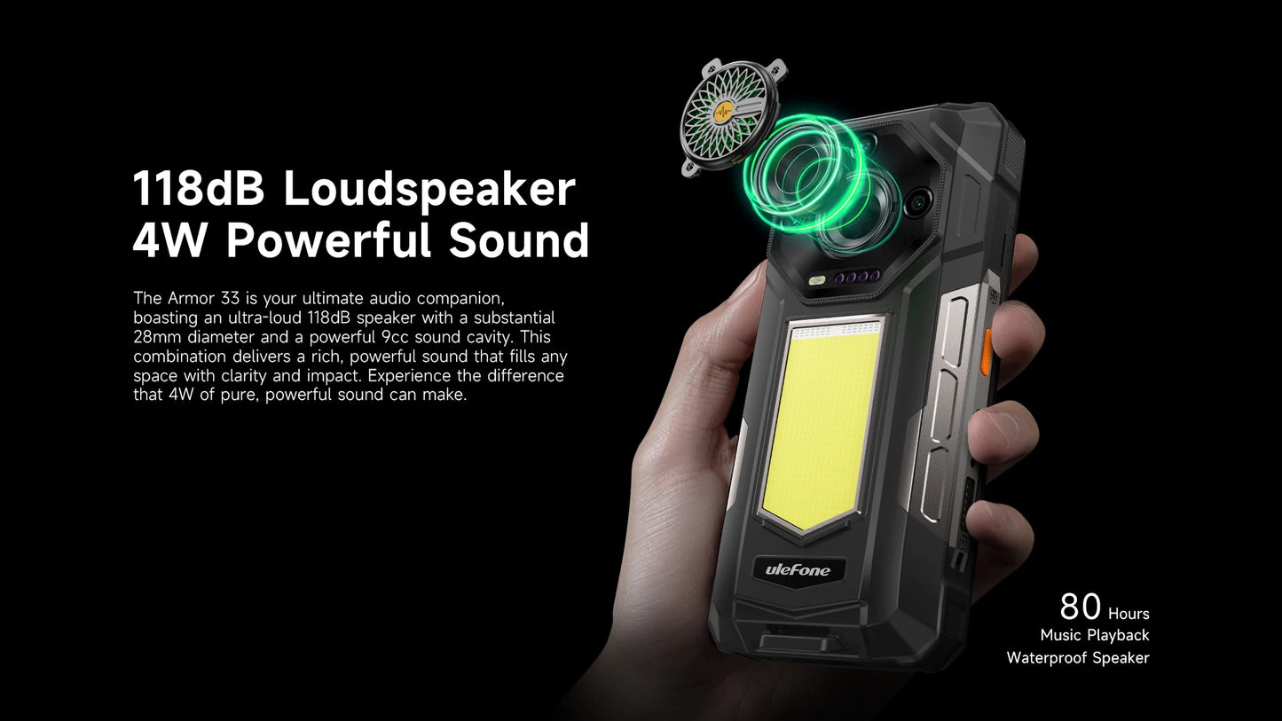 【World Premiere】Ulefone Armor 33 4G Rugged Phone 25500 mAh 512GB ROM Up to 24GB RAM 120Hz 6.59"NFC Android 15 Smartphone Globa