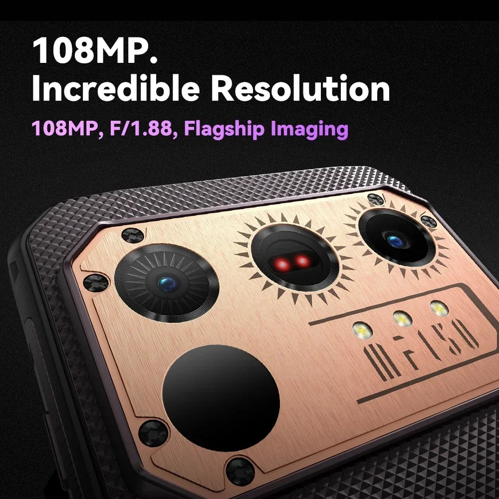 IIIF150 Raptor Rugged Machine 6.8 Inch 120Hz 10000mAh 12GB RAM+256GB ROM 108MP 65W Fast Charging UltraThin Cellphone Android 13