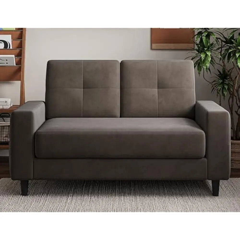 Loveseat Sofa W/armrests & backrests, 53" Small Spaces 2 Seater Mini Couch for Apartment, Office & Living Room, Living Room Sofa