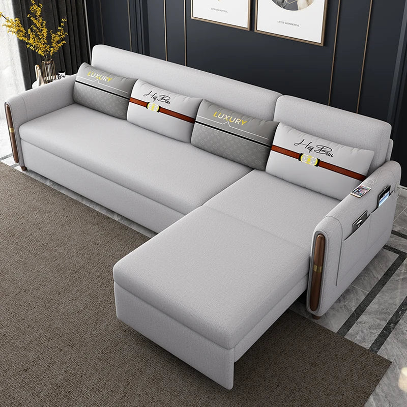 Space Saving Multi-purpose Living Room Set Furniture Modern Fabric Folding Sofa Bed