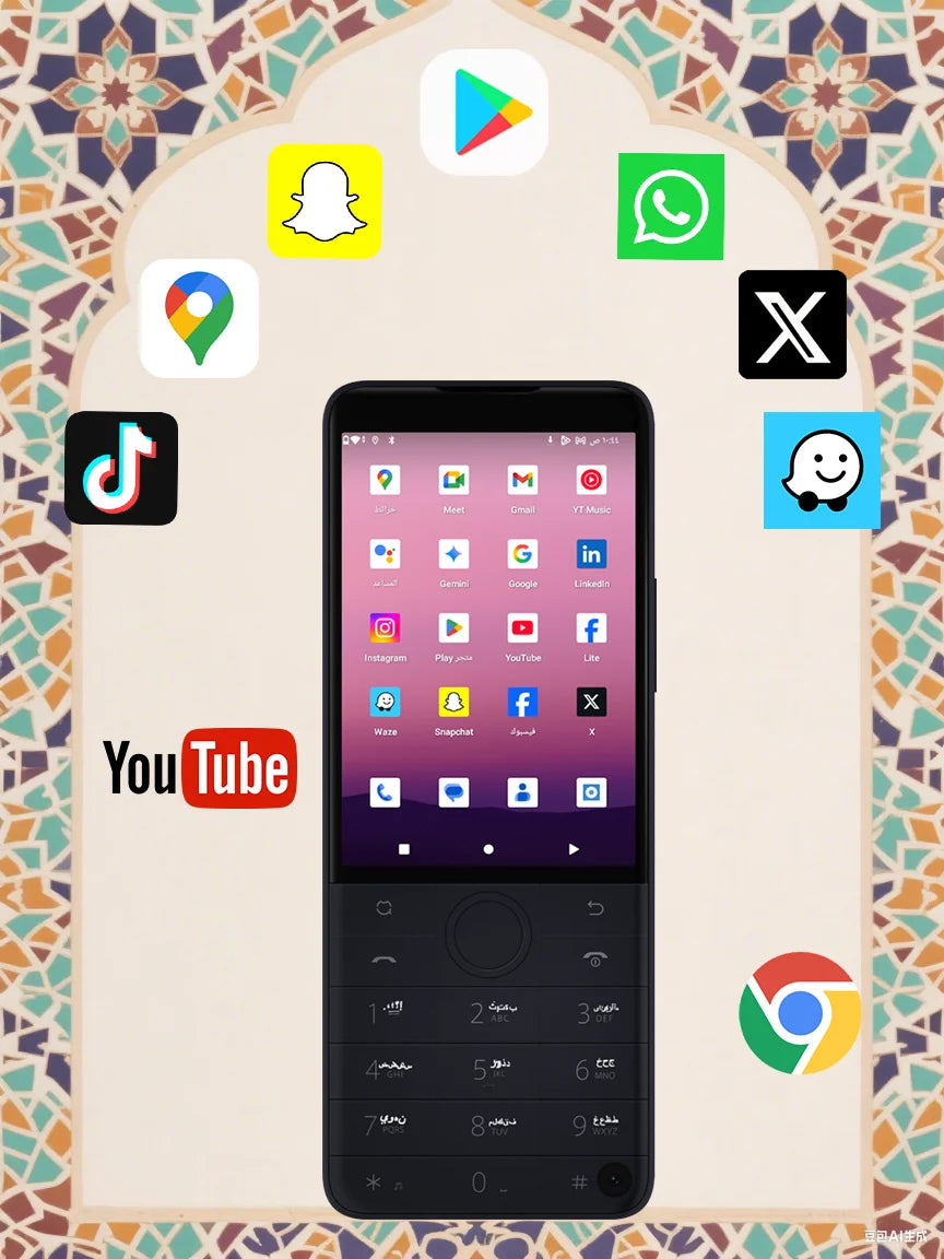 Arabic Version Qin F22 Pro Smart Touch ScreenPhone Wifi 5G+3.5 Inch 4GB 64GB Add Google Store Android QinGlobal Version Mobile P