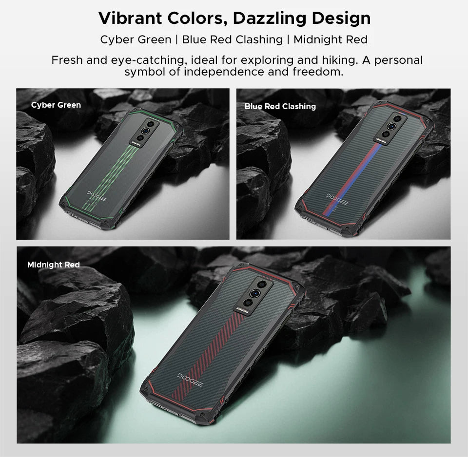 Global Version DOOGEE Blade10 Energy Rugged Phone Ultra-thin Android 15 6150mAh Battery 6.56'' Screen Widevine L1 Smartphone