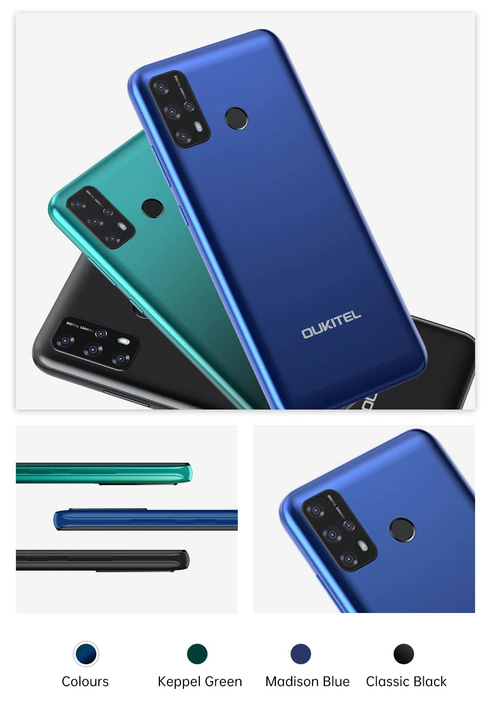 Oukitel-C23 Pro Android Smartphone, 6.53 ", 5000mAh, 4G Lte, Cheap Mobile Phone, 8pm/13PM Camera, Smart Phone