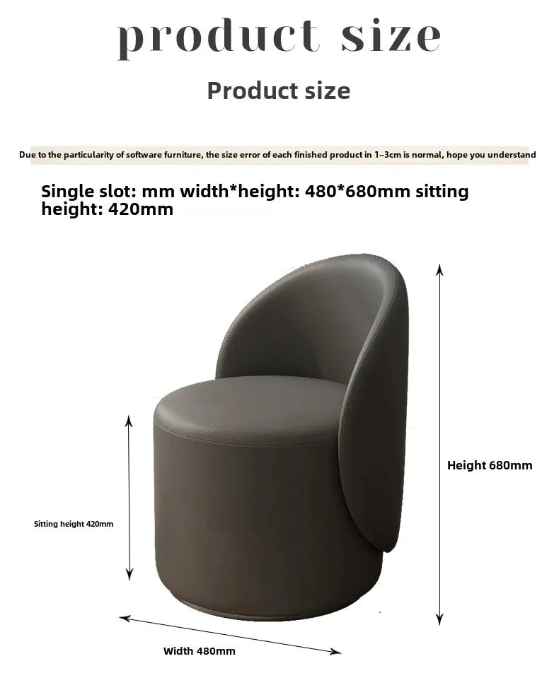 Professional Backrest Chair for Bedroom, Vanity Stool, Minimalist Makeup Seat, French Style, Home Furniture, Elegant