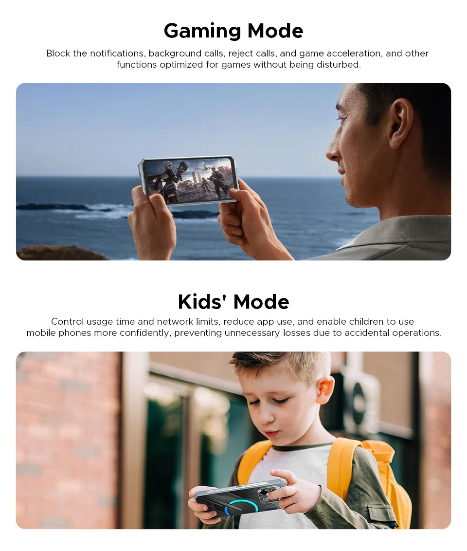 Global Version DOOGEE Blade GT Play Rugged Phone 20(8+12)GB 256GB 6.72” FHD+ 120Hz LED Light Effect Dimensity 7025 50MP Camera