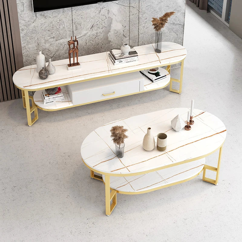 Mid Century Modern Coffee Table Trendy Classic Oval Nordic Coffee Table Aesthetic Beauty Table Basse De Salon Home Furniture