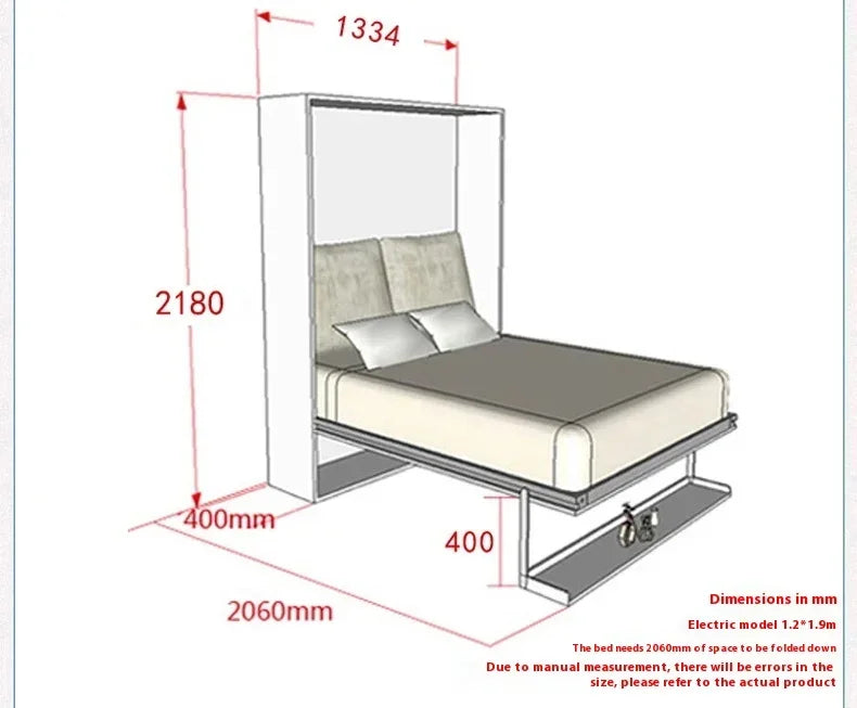 ElectricInvisible Bed Sofa Integrated Folding Wall Bed with Sofa Hidden Bed Invisible Hardware Accessories New Furniture Bedroom