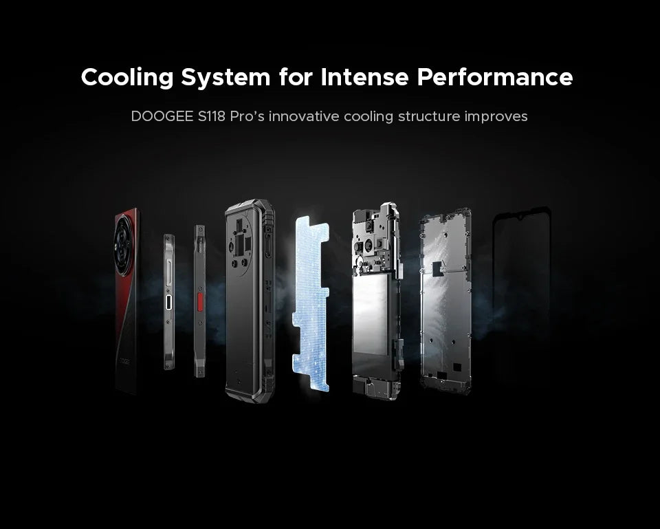 Global Version DOOGEE S118 Pro Rugged Phone 8GB 512GB 108MP AI Main Camera 6.6'' FHD 120Hz 10800mAh Battery Android 14 NFC