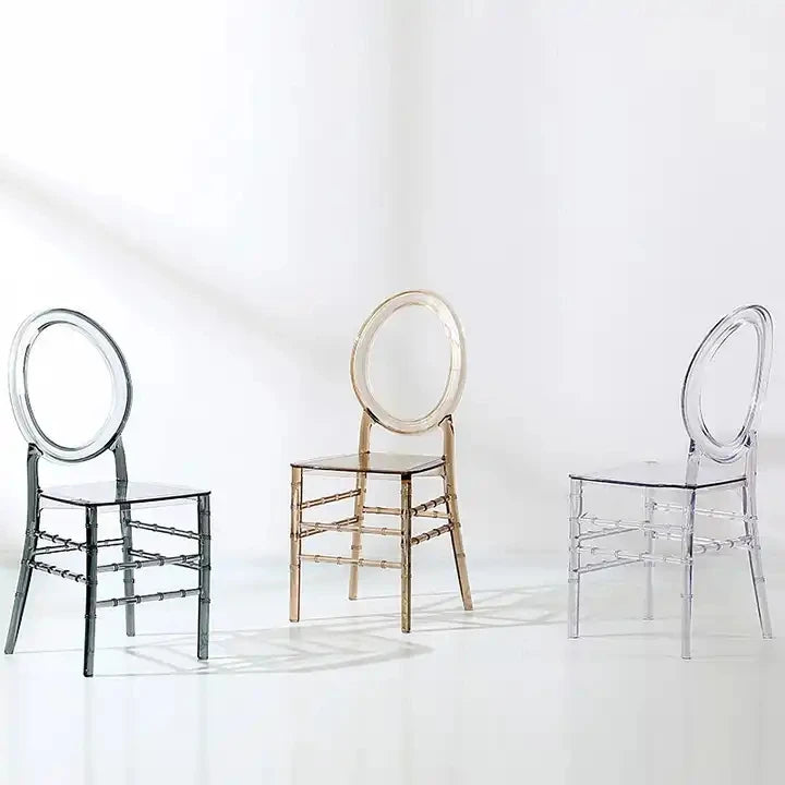 96pcs) Wholesale Crystal Transparent Hotel Party Events Clear Chiavari Chairs for wedding dinner table 281