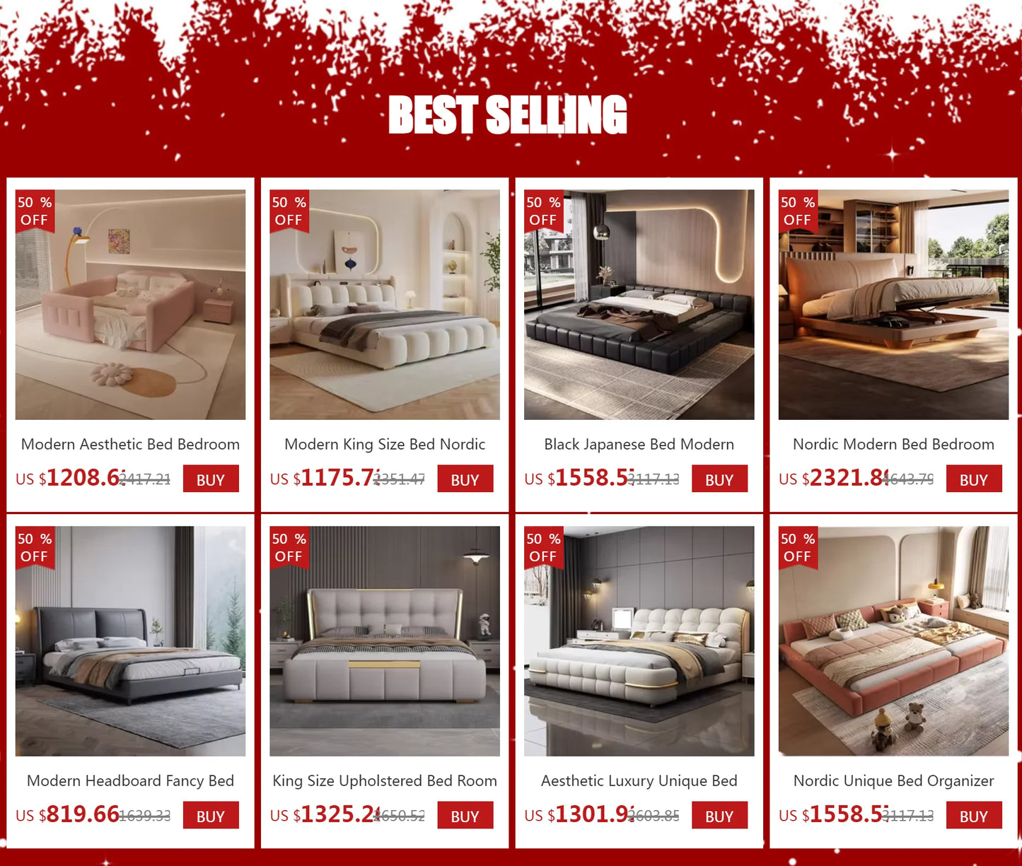 Aesthetic Luxury Unique Bed Queen Elastic Bedroom Double Bed Sleeping 180x200 Camas De Matrimonio Dormitorio Home Decoration