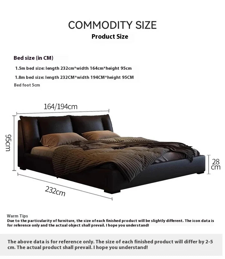 180X200cm Double Luxury King Size Bed with Office Headboards Racks and Frame Bedroom Sets Full Set Furniture Bed with Storage