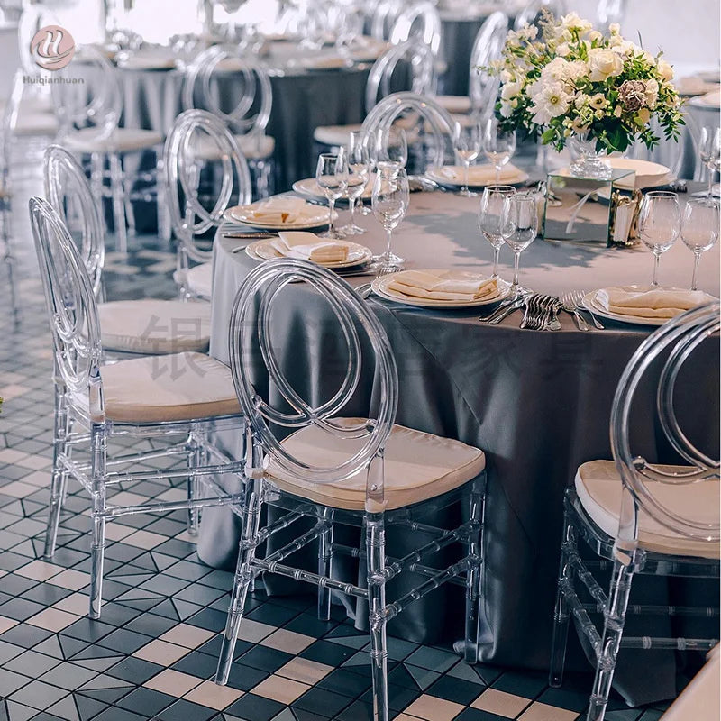 50 Pcs Hot Crystal Chiavari Detachable Clear Acrylic Resin Funiture Wedding Chair For Wedding Moment Or Hotel Party