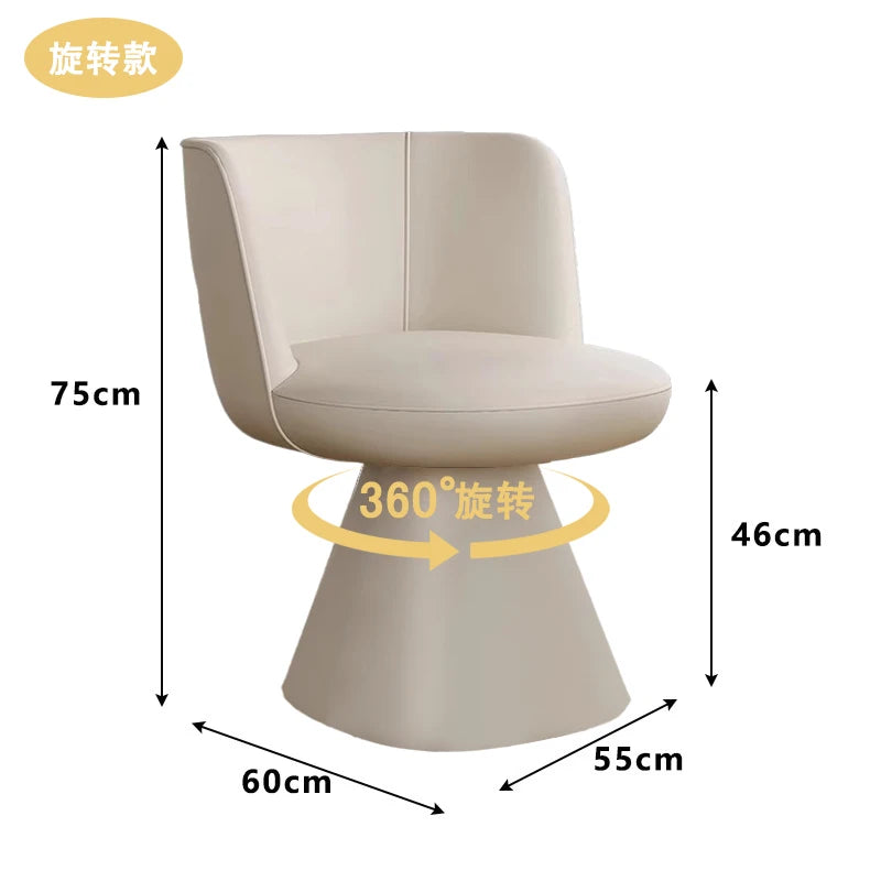 Luxury Makeup Chairs Furniture Bedroom Dressing Table Stool Red Female Rotating Dining Chair Cloak Room Sofa Stools Customized