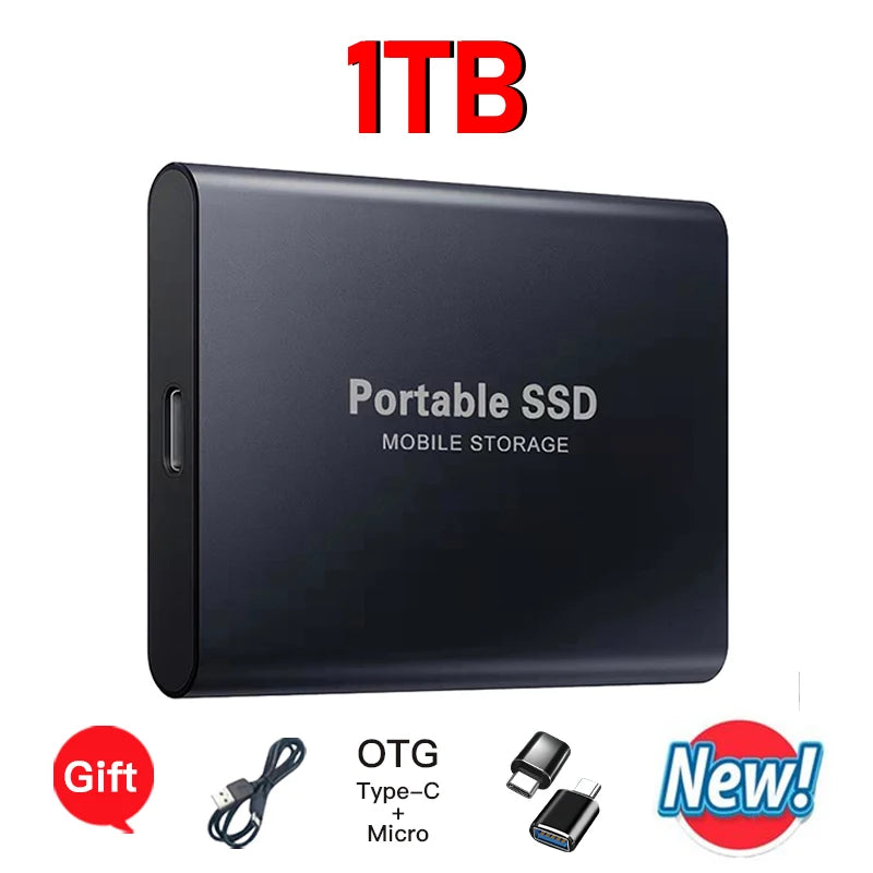 Original 128TB Portable SSD External Hard Drive High Speed 8TB Solid Disks Large Capacity Storage Device for Laptop Desktop MAC
