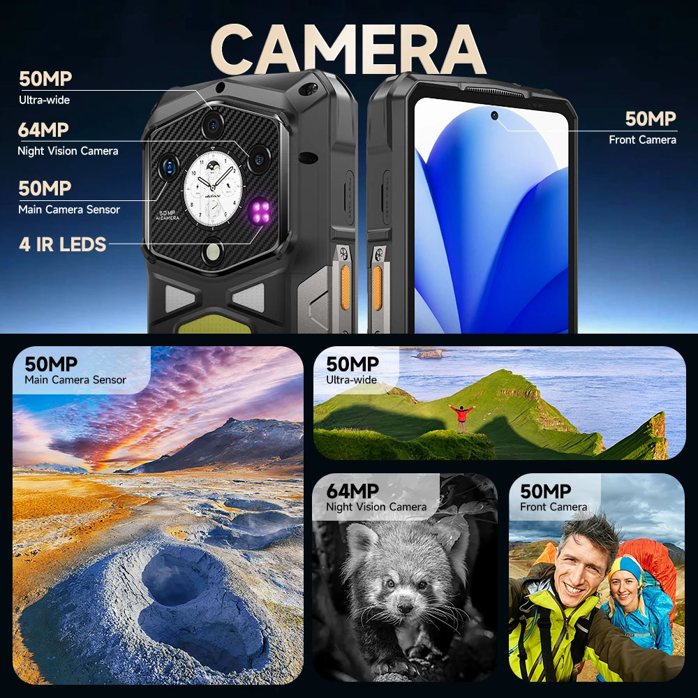 【2025 New】Ulefone Armor 29 Ultra 5G Rugged Phone Smartphone Android 15 32GB+1TB 21200mAh 120W Flash Charging Dual Screen NFC