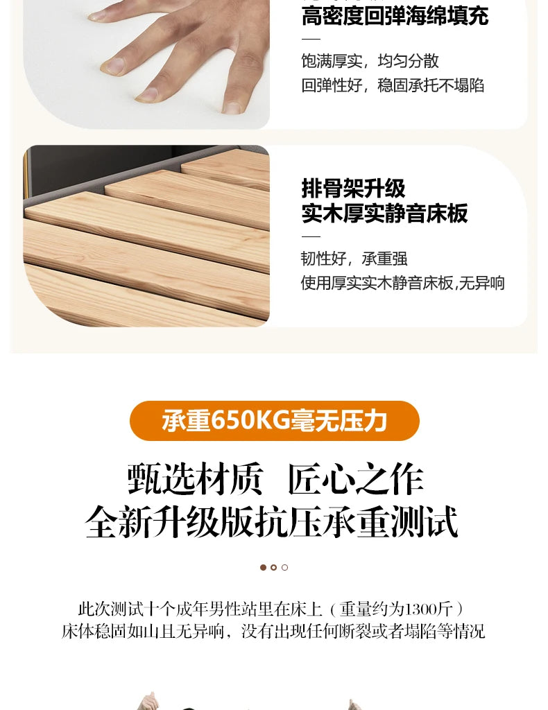 180X200cm double headboard frames and bases tatami solid wood bed sex bed bedroom furniture luxury king size
