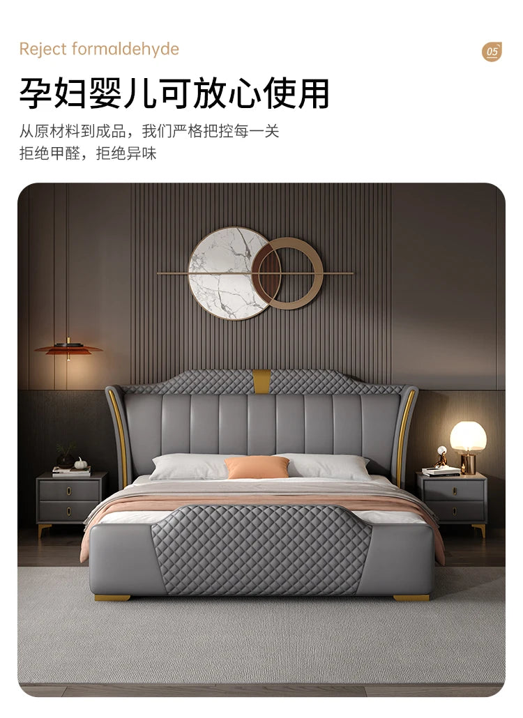 180X200cm home furniture Bed table luxury king size Base beds and frames double beds king size bed frames with head board