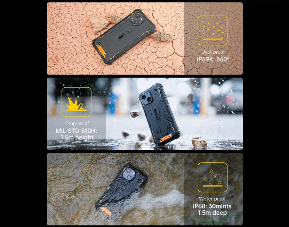 CEMU Ex-C6-Smartphone Android 14 octa core, 4 G/6 G + 5,93HD/128 GB, 256GB,6300mAh, Waterproof and explosion-proof mobile phone