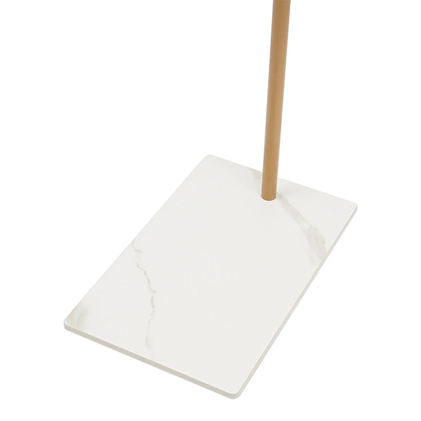 Modern Free Standing Coat Rack with 3 Hooks and Slate Base, Perfect for Organizing Clothes, Bags, and Accessories in Small