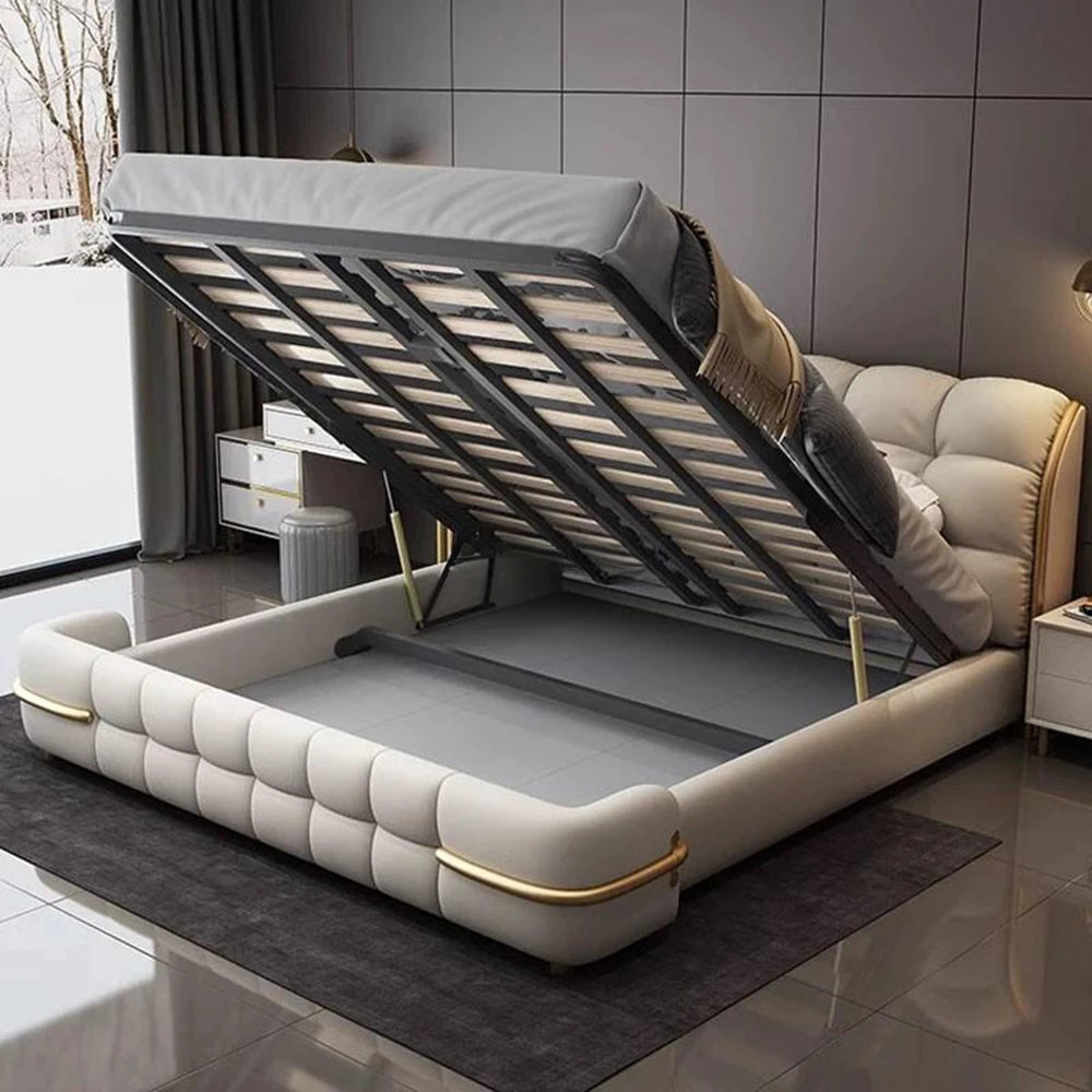 Aesthetic Luxury Unique Bed Queen Elastic Bedroom Double Bed Sleeping 180x200 Camas De Matrimonio Dormitorio Home Decoration