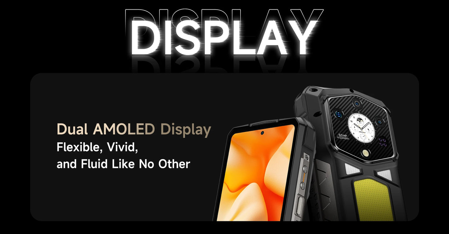 【2025 New】Ulefone Armor 29 Ultra 5G Rugged Phone Smartphone Android 15 32GB+1TB 21200mAh 120W Flash Charging Dual Screen NFC