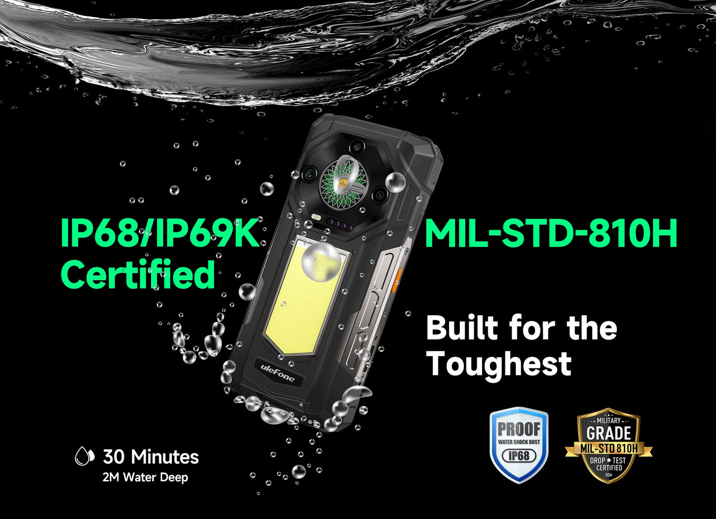 【World Premiere】Ulefone Armor 33 4G Rugged Phone 25500 mAh 512GB ROM Up to 24GB RAM 120Hz 6.59"NFC Android 15 Smartphone Globa