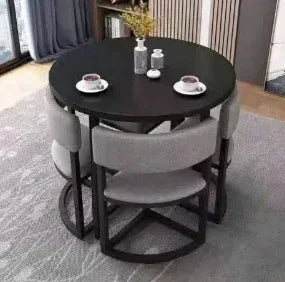 Round Mobile Dining Tables Set Kitchen Center Wood Table Hotel Extendable Luxury Floor Mesa Comedor Mesa Comedor Home Furniture