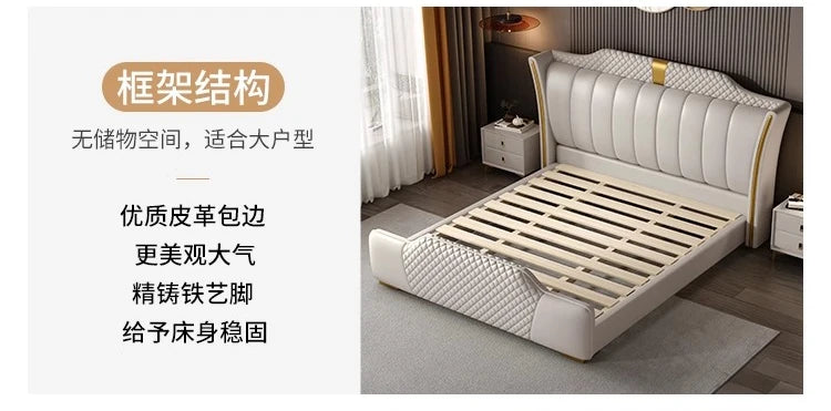 180X200cm home furniture Bed table luxury king size Base beds and frames double beds king size bed frames with head board